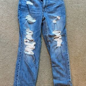 Aeropostale Blue Distressed mom Jeans